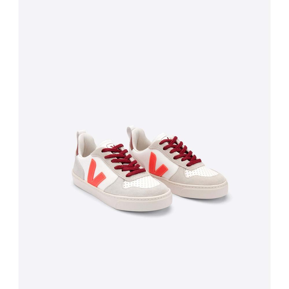 Veja V-10 BONTON Kids' Sneakers White/Orange | CA 838UZG